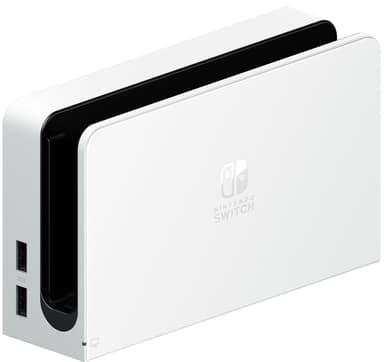 Nintendo Switch OLED gamingkonsoll med hvite Joy-Con-kontroller EU