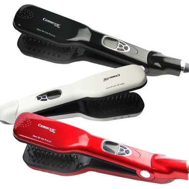 Cenocco Beauty CC-9014: Dampbørste, Steam Straightener, Curly Hair Solution Rød