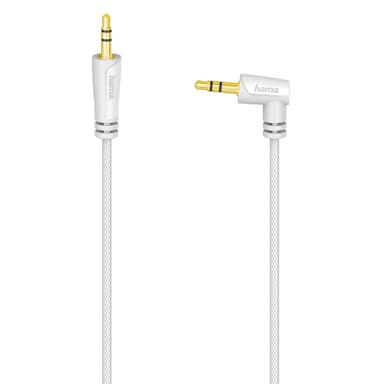 Hama lydkabel 3,5 mm jack 90° til 3,5 mm jack (hvit)