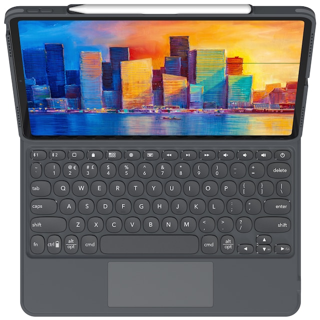 Zagg Pro Keys tastaturdeksel med trackpad til iPad Pro 12.9" (charcoal)