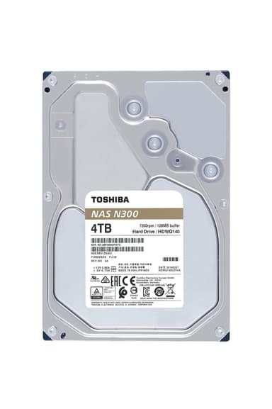 Toshiba N300 3,5" intern harddisk for NAS (4 TB) Toshiba N300 3,5" intern harddisk for NAS (4 TB)