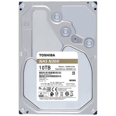 Toshiba N300 3,5" intern harddisk for NAS (10 TB) Toshiba N300 3,5" intern harddisk for NAS (10 TB)