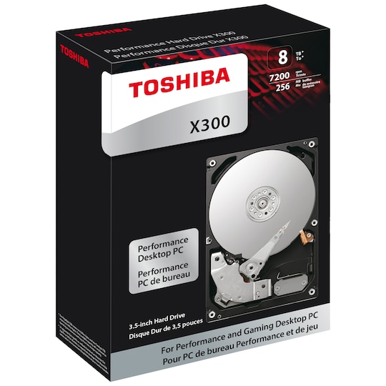 Toshiba X300 3,5" intern harddisk (8 TB)