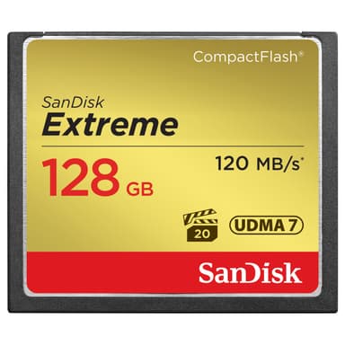 SanDisk CF Extreme 128 GB minnekort