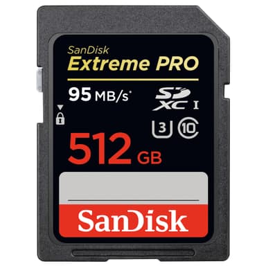 SanDisk Extreme Pro SDXC USH-1 512 GB minnekort SanDisk Extreme Pro SDXC USH-1 512 GB minnekort