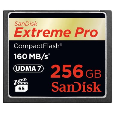 SanDisk CF Extreme Pro 256 GB minnekort SanDisk CF Extreme Pro 256 GB minnekort