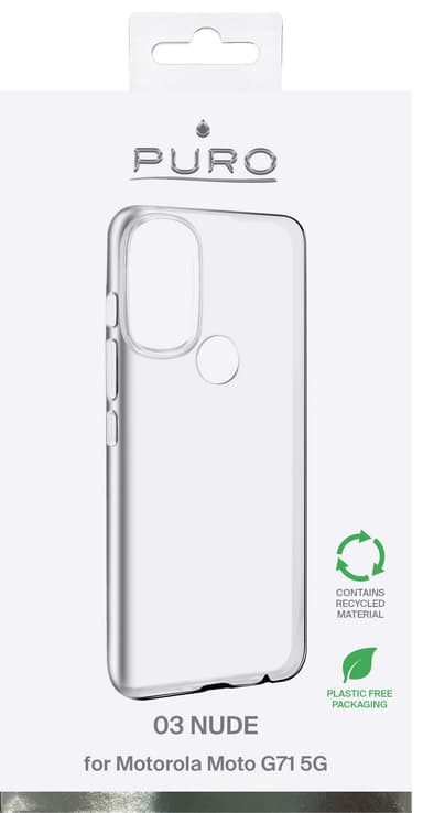 Puro 0.3 Nude Motorola Moto G71 deksel (transparent)