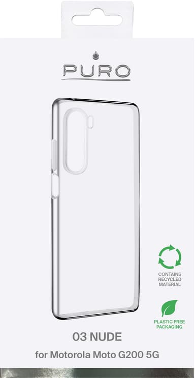 Puro 0.3 Nude Motorola Moto G200 5G deksel (transparent)