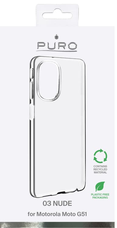 Puro 0.3 Nude Motorola Moto G51 deksel (transparent)