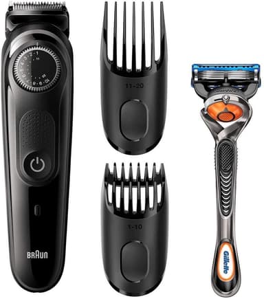 Braun skjeggtrimmer BT3242 Trådløs, Driftstid (maks) 80 min, Antall lengdetrinn 39, Antall barberhoder/blader 1, Sort