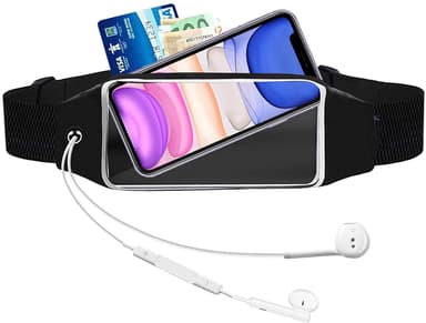 Sportsbelte med mobilholder Large Svart