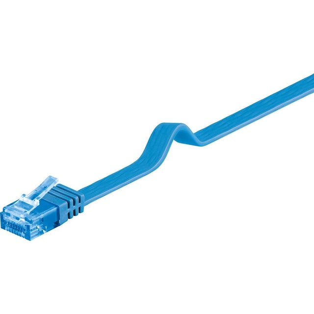 Goobay CAT 6A flat-patch kabel U/UTP, blå
