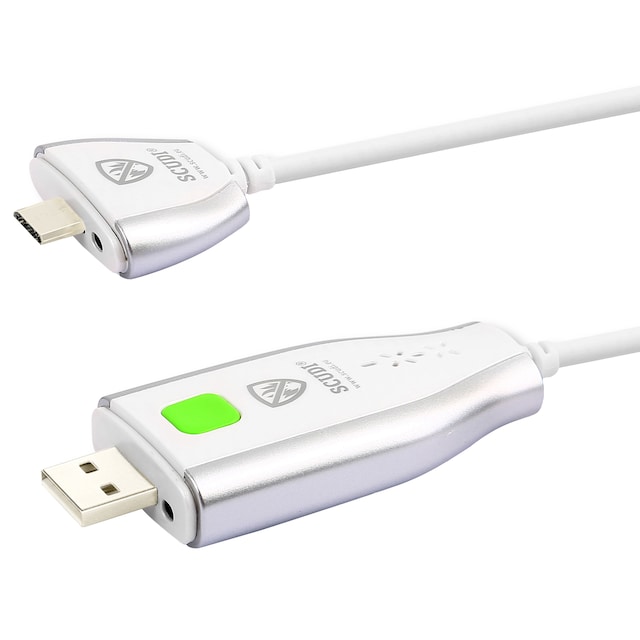 Scudi Micro USB veggladerkabel (hvit)