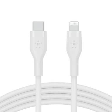 BOOST CHARGE USB-C til LTG Silicon 1m, Hvit