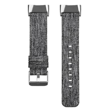 Fitbit Charge 5 armbånd canvas svart / grå (L)