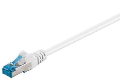 CAT 6A patchkabel, S/FTP (PiMF), hvit