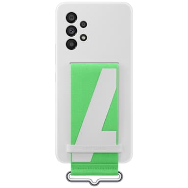 Samsung Galaxy A53 silikondeksel med stropp (hvit)