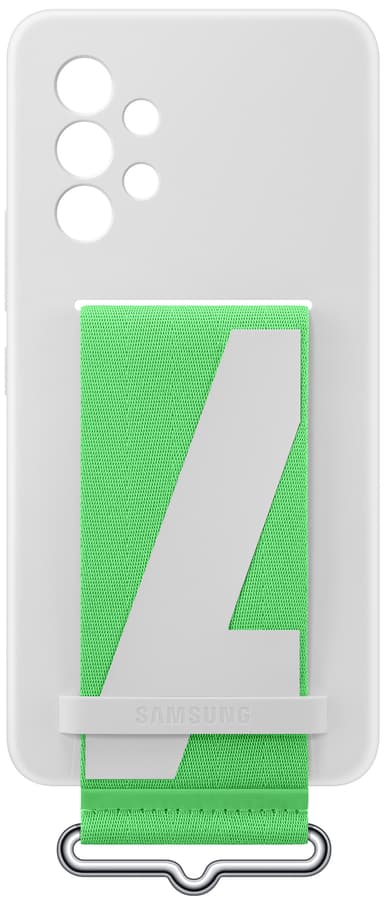 Samsung Galaxy A53 silikondeksel med stropp (hvit)
