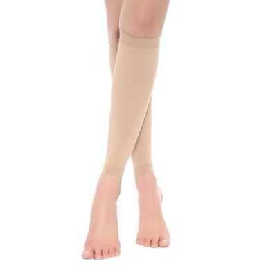 Strømper med kompressjon størrelse L - Beige
