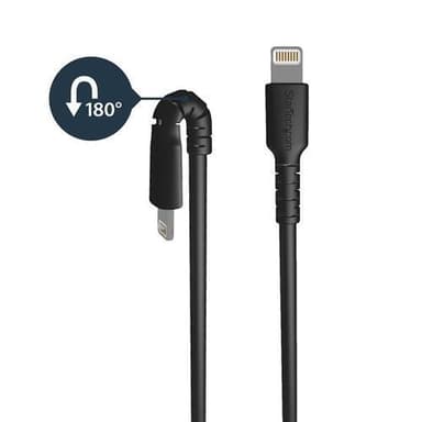 StarTech.com RUSBLTMM2MB, 2 m, Lightning, USB A, Hankjønn, Hankjønn, Sort