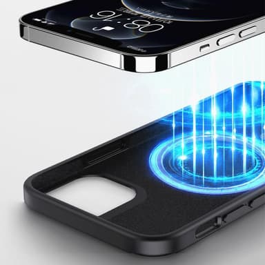 iPhone 12 Pro Max mobildeksel silikon Svart