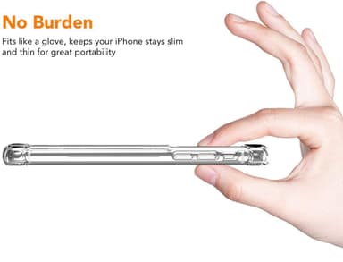 iPhone 11-deksel med kortholder i gjennomsiktig syntetisk gummi