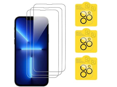 Skjermbeskytter / linsedeksel iPhone 13 Pro Max herdet glass 3 + 3