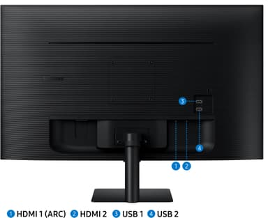 Samsung Smart Monitor M5 27" PC skjerm (sort)