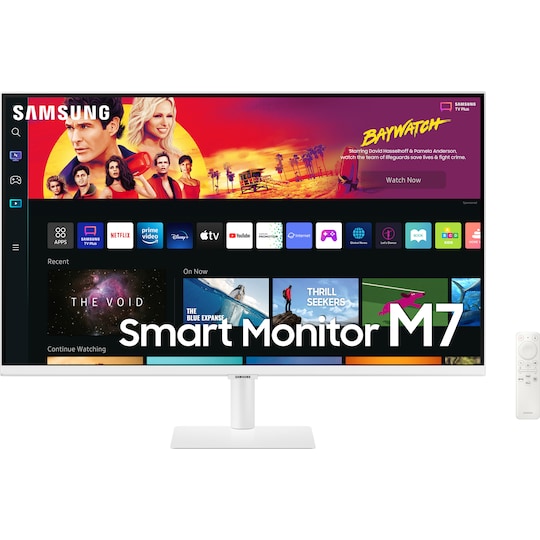 Samsung Smart Monitor M7 32" PC skjerm (hvit)