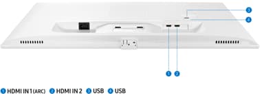 Samsung Smart Monitor M5 32" PC skjerm (hvit)