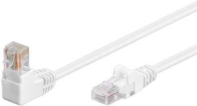 Goobay CAT 5e patchkabel 1x 90°vinklet, U/UTP, hvit