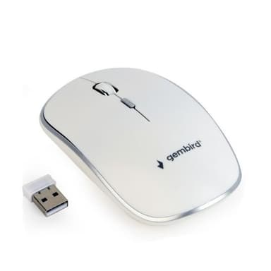 Gembird MUSW-4B-01-W Standard, Nei, Hvit, Nei, Trådløs tilkobling