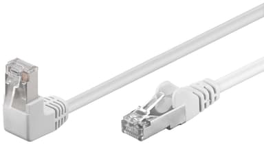 Goobay CAT 5e 1x patchkabel, vinklet 90°, F / UTP, hvit