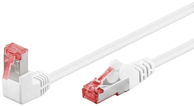 Goobay CAT 6 patchkabel 1x 90 ° vinklet, S/FTP (PiMF), hvit
