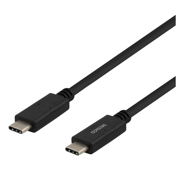 deltaco USB 2.0 cable, Type C - Type C, 3m, black
