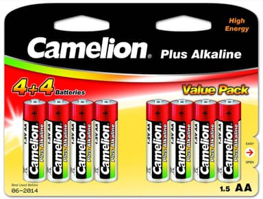 Camelion AA/LR6, Plus Alkaline, 8 stk