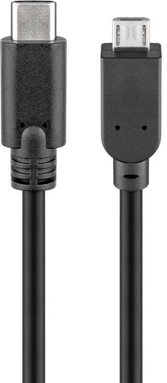 USB 2.0-kabel USB-C™ til Micro-B 2.0, svart