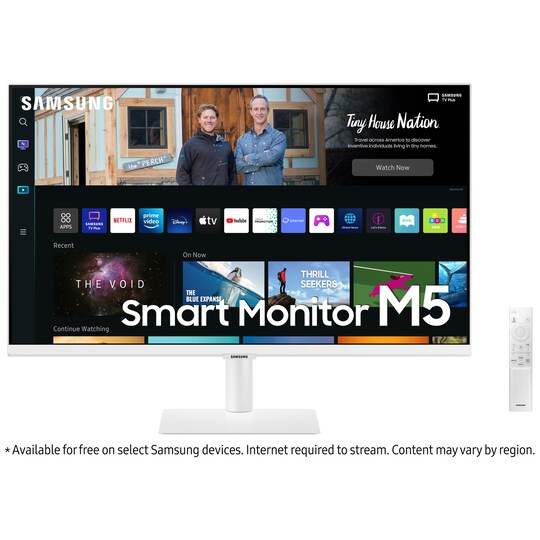 Samsung Smart Monitor M5 27" PC monitor (hvit)