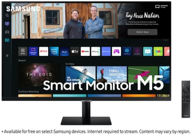 Samsung Smart Monitor M5 27" PC skjerm (sort)