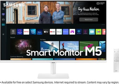 Samsung Smart Monitor M5 32" PC skjerm (hvit)