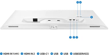 Samsung Smart Monitor M7 32" PC skjerm (hvit)