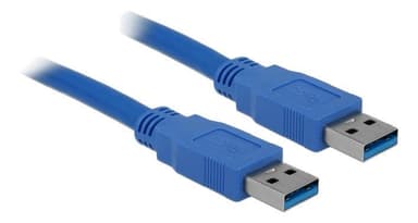 Delock-kabel USB 3.0 Type-A hann> USB 3.0 Type-A hann 0,5 m blå