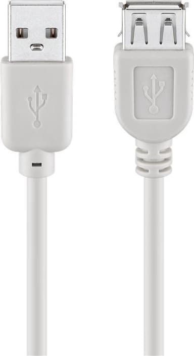 USB 2.0 Hi-Speed skjøtekabel, grå