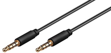 Goobay Lydtilkoblingskabel AUX, 3,5 mm stereo, 4-pins, smal, kobber