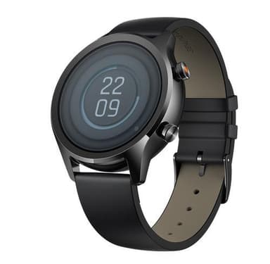 TicWatch C2+ smartklokke, NFC, GPS (satellitt), AMOLED, pulsmåler, vanntett, Bluetooth, 1 GB, 4 GB, Android, iOS, Wi-Fi, Snapdragon Wear 2100, 20 mm, svart