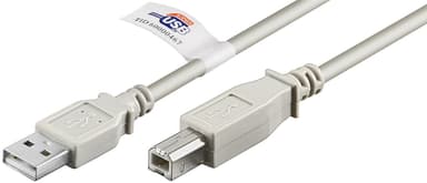USB 2.0 Hi-Speed-kabel med USB-sertifikat, grå