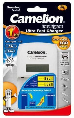 Camelion Ultra Fast batterilader BC-0907 1-4 AA/AAA Ni-MH-batterier, pulsladningsteknologi