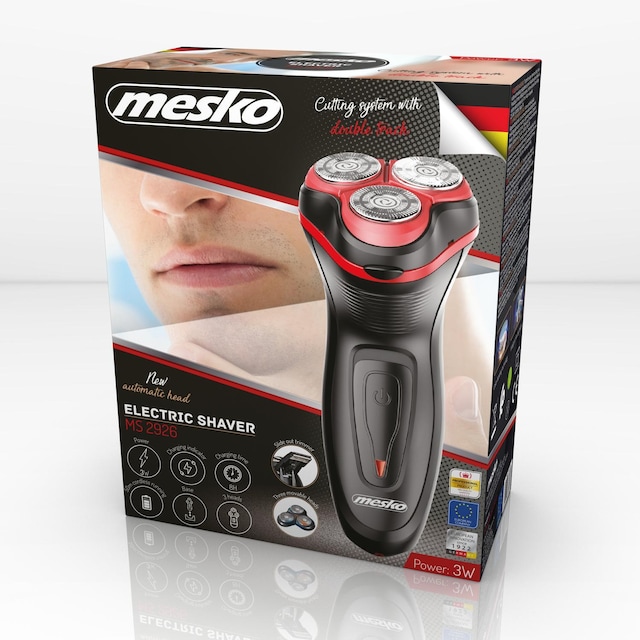 Mesko Electric Shaver MS 2926 Ladetid 8 t, NiMH, Antall barberhoder/kniver 3, Svart, Trådløs