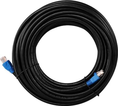 Goobay CAT 6 patchkabel for utendørs ruting, U/UTP, svart