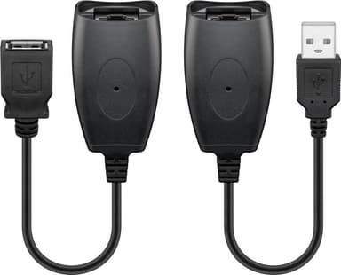 USB 2.0 Hi-Speed skjøtekabel, svart